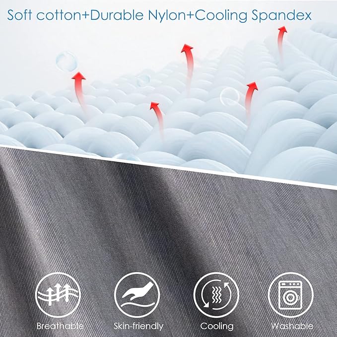 QUEEN ROSE Pregnancy Pillows, Cooling Maternity Pillow for Sleeping, 55in U Shaped Body Pillow for Pregnant Support, with Removable Silky Cover, Gray