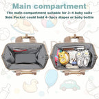 Jiefeike Girls Diaper Backpack,Travel Backpack Diaper Bag for Dad Mom Baby Boys,Insulated Pockets Portable Baby Nappy Bags with USB Charging Port,RFID Anti-Theft Water-Resistant Pocket Stroller Straps