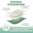 wegreeco Nursing Breast Pads (14 Pack) + Laundry Bag & Travel Storage Bag, 4.7 inch Option - Washable & Reusable Breastfeeding Nursing Pads (Bean Paste Green, Plain Shape)