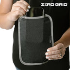 Neck Wallet for Travel & Passport Holder with RFID Blocking - Slim & Easy to Conceal Nylon Travel Pouch for men & women - Holds Phone, Cash, Cards, Keys - Sweat & Water Resistant - X-Large- Light Grey