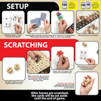 New Metal Horses Horse Race Board Game with 11 Metal Horses, 2 dice and 2 Boxes of Cards, Thick Luxurious Chessboard Wood, Horse Racing, Adult Game for Parties, Family Night