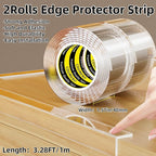 2Pack Clear Edge Protector,Safe Corner Protector, Anti-Sharp Edge Protector, for Furniture, Drawers, Tables, Cabinets 1.57inX3.28FT