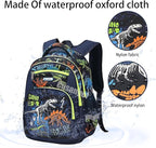 Cusangel Backpack for Boys Girls School Bookbags,Kindergarten Elementary Middle School Lightweight Waterproof Multifunctional Large Capacity for Backpack (16inch Luminous dinosaur)