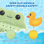 UNEEDE Kids Bathtub Mat with 24PCS Non Slip Bathtub Stickers, Non Slip Shower Mat for Toddlers, Washable Anti Slip Tub Surface, Soft Rubber Mat for Bathtub Shower, Waterproof Bathtub Essentials