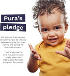 Pura Size 4 Diapers, 66 Count, Unisex, Organic Cotton, Leak-Free, Plant-Based, Dermatologically Tested, Allergy-Certified, Carbon Neutral, B-Corp