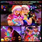 12 PCS Light Up Glow Sticks - LED Pop Tubes, Glow in The Dark Party Supplies, Sensory Toys Birthday Party Favors for Kids, Light Up Toys Goodie Bag Stuffers Gifts