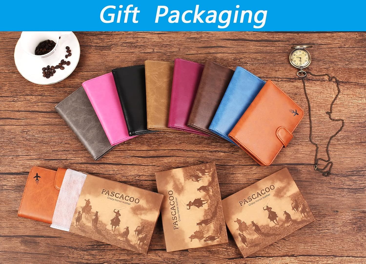 Passport Holder Cover Wallet RFID Blocking Leather Card Case Travel Accessories for Women Men (#Claybank)