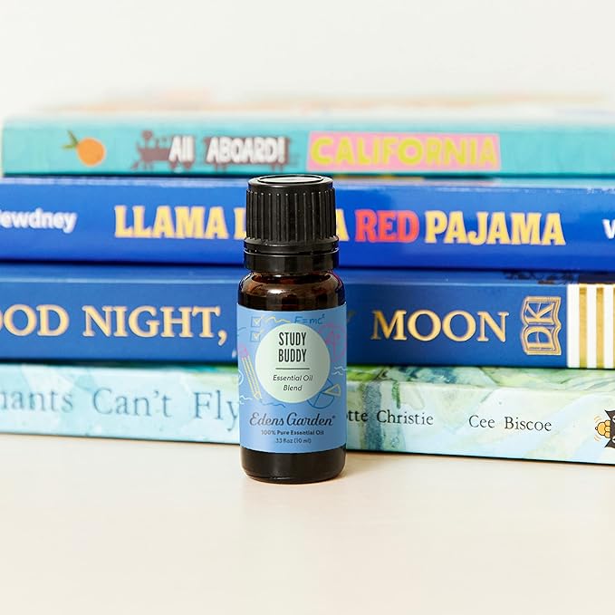 Edens Garden Study Buddy Essential Oil Blend- 100% Pure Premium Grade, Undiluted, Natural, Therapeutic, Aromatherapy, The Best for Diffusing, Kid Safe, Humidifiers, Skin 10 ml (.33 fl oz)