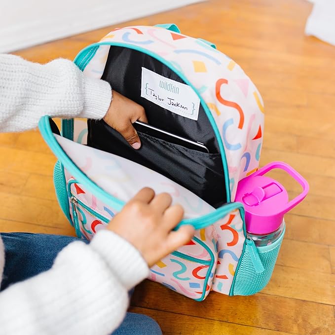 Wildkin ECO rPET Kids Backpack – Recycled, Padded, Adjustable for School & Travel – Confetti Peach