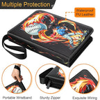 9 Pocket Baseball Card Binder Holder Fits 900 Cards with 50 Removable Sleeves, Trading Card Collection Binder Album Book Case Storage for Boys Girls Toys Gift (Flame 9 Pocket)