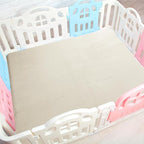 BALAPET Thick Memory Foam 71x59 Play Mat for Playpen, Super Soft Velvet Portable Baby Playpen Mat for Kids Toddler Crawling and Play, Non-Slip Bottom Playmat, Cream