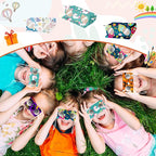 Shappy 30 Pcs Cardboard Folding Binoculars with Coloring Markers Paintable Make Your Own Paper Binocular 3x Magnification DIY Craft Toys for Boys Girls Birthday Party Supplies Class Activity