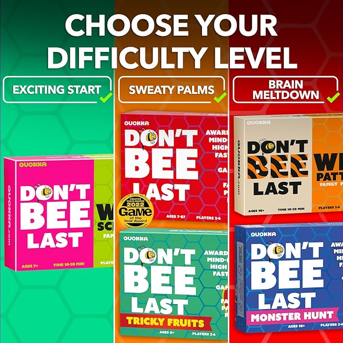 QUOKKA Family Food Games for Kids and Adults - Fast & Fun Slap Card Game for 2-6 Players Easy to Learn - Hilarious Brain-Blending Board Games for Family Night Ages 8+