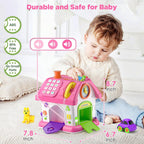 Musical Montessori Toys for 1 Year Old Girl Gifts, First Birthday Gifts for 1 Year Old Girl, Educational Baby Toy 12-18 Month Toddlers Ages 1-2 (Pink)