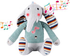 Lumio Musical Stuffed Animal Plush Toy with Lights & Sounds - Cute Interactive Toy for Newborns, and 3 6 12 to 48 Months (Elephant)