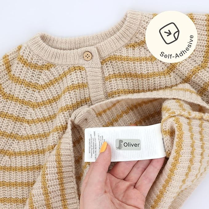 Personalized Name Labels for Kids (180) – Custom Waterproof & Durable Stickers for Clothing, Daycare, Office & School Supplies - Dinosaurs