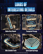 ROKR 3D Wooden Puzzles for Adults Marble Run Model Building Kit(LGA01 Marble Night City)