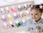 Baby Hair Ties with Bows for Toddler - 1.2 Inch Elastic Ponytail Holders Small Hair Ties For Baby Girls Infants Hair Accessories 30 Pieces
