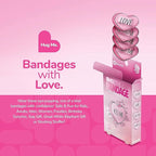 BioSwiss Bandages, Valentine Valentine Heart Shaped Self Adhesive Bandage, Latex Free Sterile Wound Care, Fun First Aid Kit Supplies for Kids, 24 Count