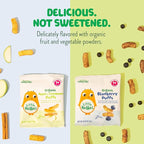Little Bellies Organic Puffs Variety Pack, Blueberry & Apple and Cinnamon (Pack of 18)