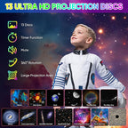 Galaxy Projector - 13 in 1 HD Planetarium Star Projector for Bedroom, 360 Rotating Galaxy Light with Adjustable Knob and Timer for Kids, Ceiling, Gifts, Room Decoration