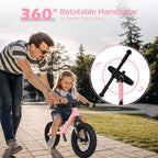 12" Balance Bike for 2, 3, 4, 5 Year Old Boys and Girls, Lightweight Nylon Frame Toddler Training Bike No Pedal Bikes for Kids with Adjustable Seat and Air Tires