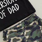 wdehow Toddler Kids Baby Boy Summer Clothes Sets 1T 2T 3T 4T 5T Letter Print Short Sleeve Tops Camouflage Shorts Outfits