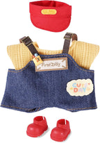 Clothes for 6.7in/17cm Doll, Set of 4 Cute Doll Accessories Includes Doll Hat+T-Shirt+Bib Pants+Shoes Set Premium Fashion Outfit for Collectors Unique Gift (Style F)