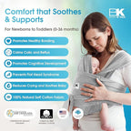 Original Baby K'tan Baby Carrier: #1 Easy Pre-Wrapped, Soft, Slip-On, No Rings, No Buckles | 5 in 1 Baby Sling Gift | The Best Hands Free Infant Wrap For Newborn to Toddler up to 35lb (See Size Chart)