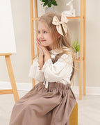 Doboi 8PCS Baby Girls Hair Clips Fable Hair Bows Cotton Linen Bows for Girls Hair Accessories for Baby Toddlers Kids