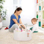 COMSE Baby Diaper Caddy Organizer, Car Caddy, Diaper Change Organizer, Gift Baskets Empty, Portable Tote Bag with Divider, Baby Shower Gifts Newborn Essentials Registry Must Have, White