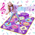 Dance Mat Toys for Kids, Purple Princess Electronic Dance Pad Game with 5 Gaming Modes, Dance Toys with LED Lights, Built-in Music, Ideas Christmas Birthday Gifts for 5+ Year Old Toddler Girls