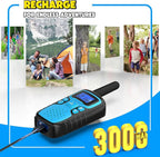 Wishouse Walkie Talkies for Kids Rechargeable Long Range,Xmas Birthday Gift for 4 5 6 7 8 9 Year Old Boys Girls,Hiking Gear Camping Games Cool Toys with NOAA,SOS Siren,Lamp,Lanyards,2 Pack Pink Yellow