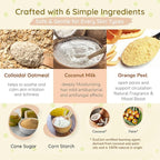 WIISH Baby Oatmeal Bubble Bath - Baby Bubble Bath for Sensitive Skin with 30% Colloidal Oatmeal | Orange + Coconut | Healing Ingredient, Soothing Itchiness, Rashes, Dryness 16 oz(260g)