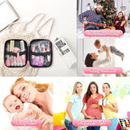 Baby Healthcare and Grooming Kit, 21 in 1 Portable Baby Essentials Kit with Gas Relief Hair Brush Comb Nasal Aspirator for Newborn Boys Girls (Pink)