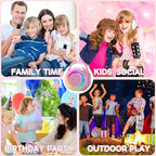 Hockvill Mini Karaoke Machine for Kids with 2 Microphones, Bluetooth Toddler Karaoke Toy with LED Lights, Rechargeable Portable Speaker for Girls & Boys Ages 3-10, Children’s Day & Birthday Gift Ideas