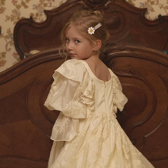 Hair Clips for Girls Women Toddler Baby,Assorted 20Pcs Flower Daisy Fabric Fully Lined Small Alligator Clips Hair Accessories for Teens Child Kids with Thick Thin Hair Gifts