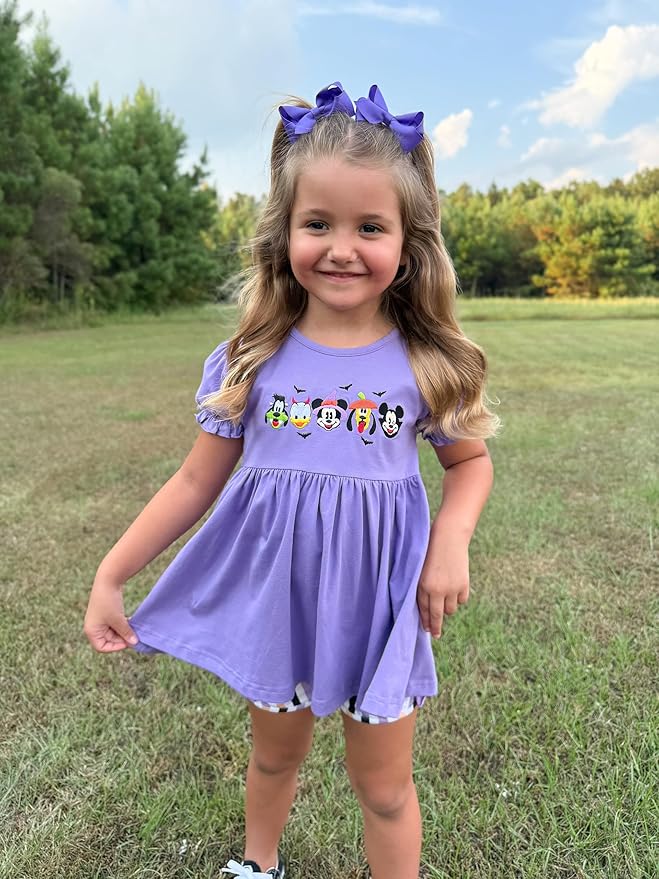 Wee Ones Girls' Plain Wrap Classic Grosgrain Hair Bows on a WeeStay No-Slip Hair Clip, Handmade, Mini, Delphinium