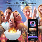 Galaxy Projector for Bedroom, Star Night Light with White Noise & Bluetooth Music, Aurora Remote Control & Timing, Party, Home (White)