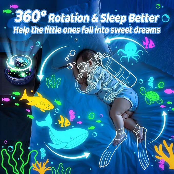 COOLNIGHT Night Light for Kids, 93 Lighting+3 Films Kids Night Light Projector, Remote+Dimmable Star Projector, 360°Slient Glow in The Dark Stars for Ceiling, Gift for 3-8