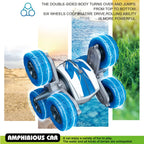 Threeking Waterproof RC Stunt Car Remote Control Cars Double-Sided Driving 360 Degree Flips Rotating Indoor Outdoor Toys Gifts Presents for 6 7 8 9 10 11 12 Year Old Kids Boys Girls