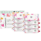 The Honest Company Clean Conscious Multi-Use Wipes | Hypoallergenic + Unscented for Sensitive Skin | Over 99% Water, Compostable, Plant Based, Baby Wipes | Rose Blossom, 576 Count