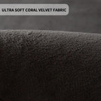 MAXYOYO Black Coral Velvet Area Rug, Thick Japanese Tatami Mat Living Room Carpet with Non-Slip Backing, Large Solid Color Mat for Bedroom Dormitory Yoga, 49 by 49 inch