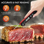 Meat Thermometer Digital with Backlight, Calibration & Hold Function, IP65 Waterproof Food Thermometer for Cooking, Outdoor Grilling, Candy Making