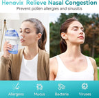 Advanced Nasal Irrigation System, Rechargeable Sinus Rinse Kit with 1 Nose Cleaner and 15 Salt Packets, Self-Cleaning Nasal Irrigator, Safety-Protection for Congestion Relief & Nasal Rinse