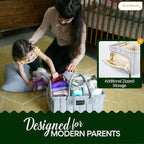 Baby Diaper Caddy Basket Organizer-Sturdy, Breathable & Washable - Stylish Storage, Portable, Car Caddy Organizer, Nursery, Baby Gift Registry Newborn Essentials (Yellow)