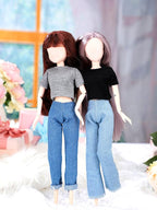 Bencailor 8 Pieces Christmas Doll Clothes for 11.5 Inch Doll Accessories Sweaters Denim Pant Summer Regular Outfit Clothing(T Shirt)