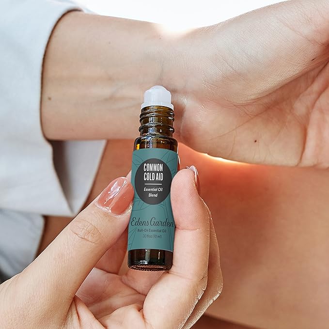Edens Garden Common Cold Essential Oil Roll-On Blend – 100% Pure Essential Oil Formula, Naturally Crafted Aromatic Blend, Gentle and Pre-Diluted for Everyday Use, 10 ml (.33 fl oz)