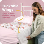 IMPROVIA® Toddler Bed Wetting Pad – 2 Pack 34x36 Waterproof Mattress Protector with Tuckable Wings – Ultra Absorbent, Non-Slip Washable Underpad for Kids & Potty Training – Doll Design (Doll)