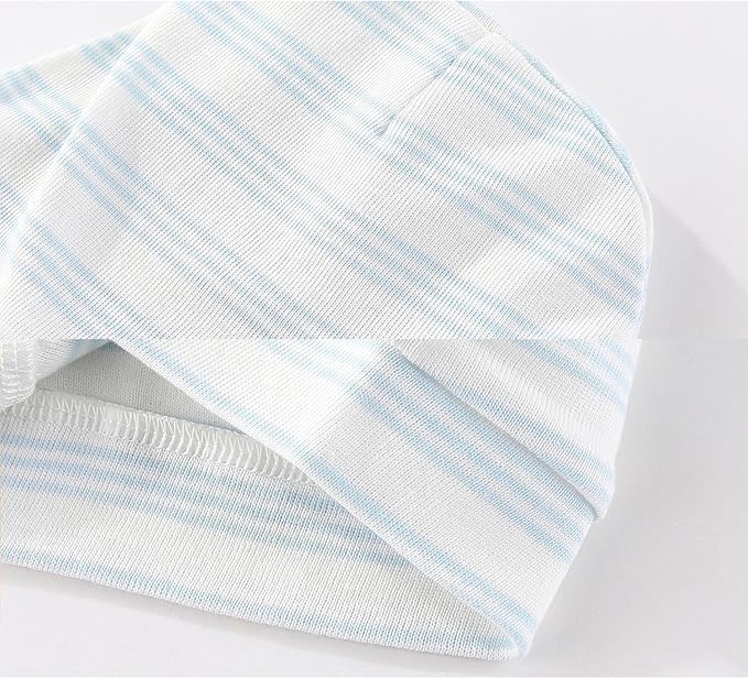 Baby Hat and Mittens Set Cotton Newborn Baby Hats Caps for Boys and Girls, 0-6 Months